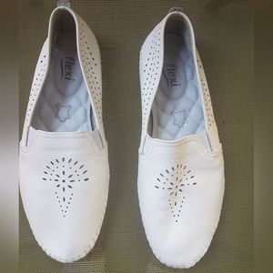 White Flexi loafers.  Womens size 9